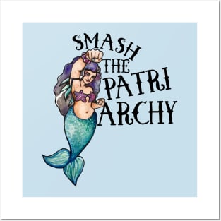 Smash the Patriarchy Mermaid Posters and Art